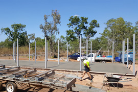 Laying the slab