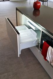Dishwasher drawers integrated into cabinetry