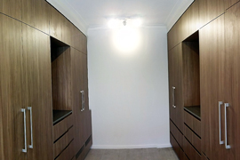 Walk in robe cabinets with doors