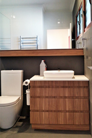 Bathroom with timber vanity