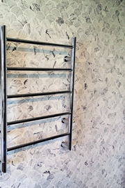 Feature tiles with towel rail