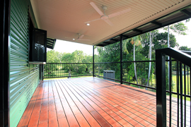 Balcony entertainment area