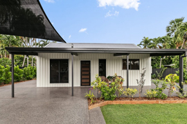 Tropical living home with modern kitchen